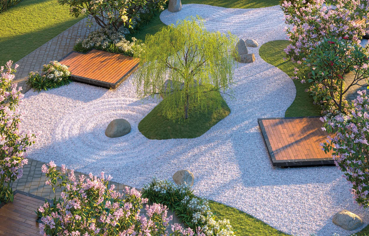 Zen garden, artist's impression